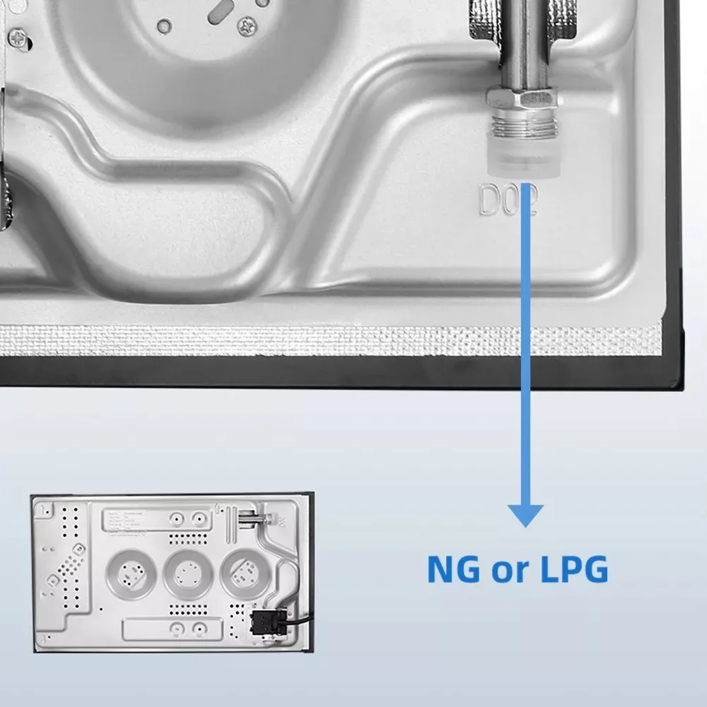 TopStrong 2-burner Stainless Steel with Automatic Flame Protection, Natural Gas Propane Built-in Gas Hob YYEUGCT-S02