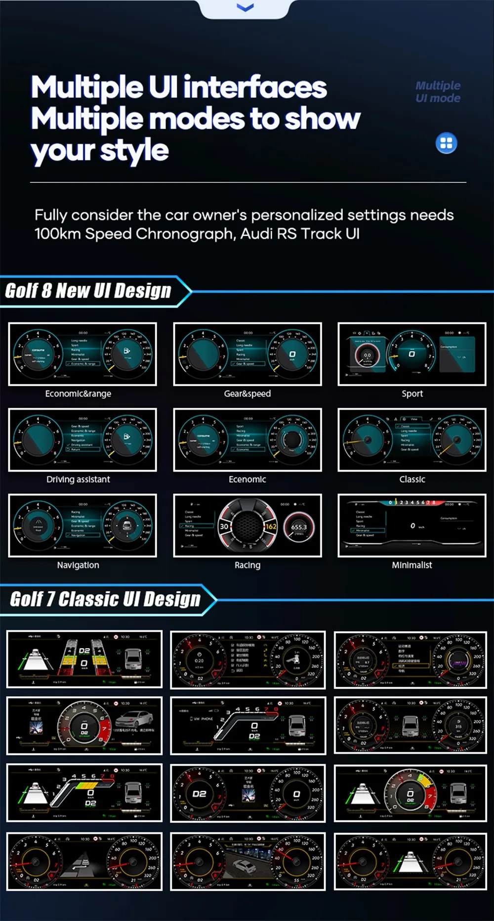10.25'' Lcd Radio Instrument Paneel Cockpit For VW  Jetta 2006 7 8 9 10 11 years modify Auto Digital Dashboard Cluster