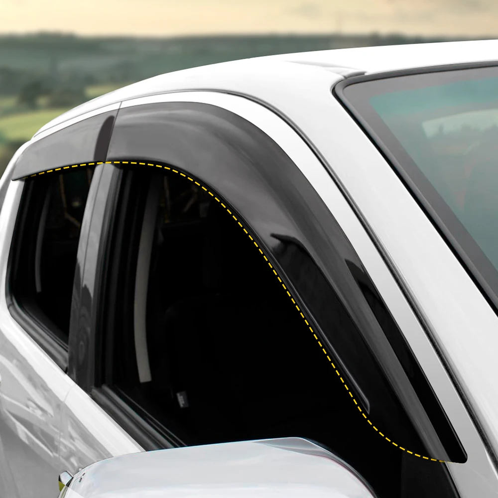 Window Visor Wind Deflector For Toyota Hilux 2015-2020 4PCS/Set Double Cabin Accessories Car Styling