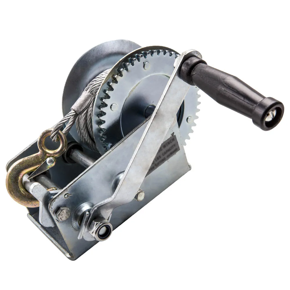 10M Heavy Duty 3500lb Hand Winch Manual Hook Cable Puller Boat Trailer