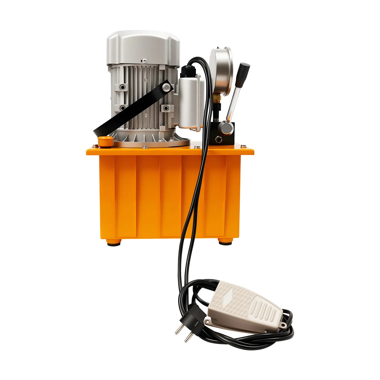 700Bar 7L Electric Driven Hydraulic Pump Single Acting Manual Valve Control 750W