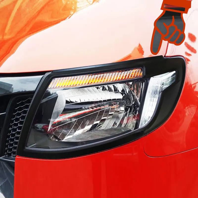 Car Accessories ABS Black Head Lights Cover Guard Lamp Hood Trim For Ford Ranger Wildtrak 2012-2014 T6 XLT XLS LIMITED WILDTRAK