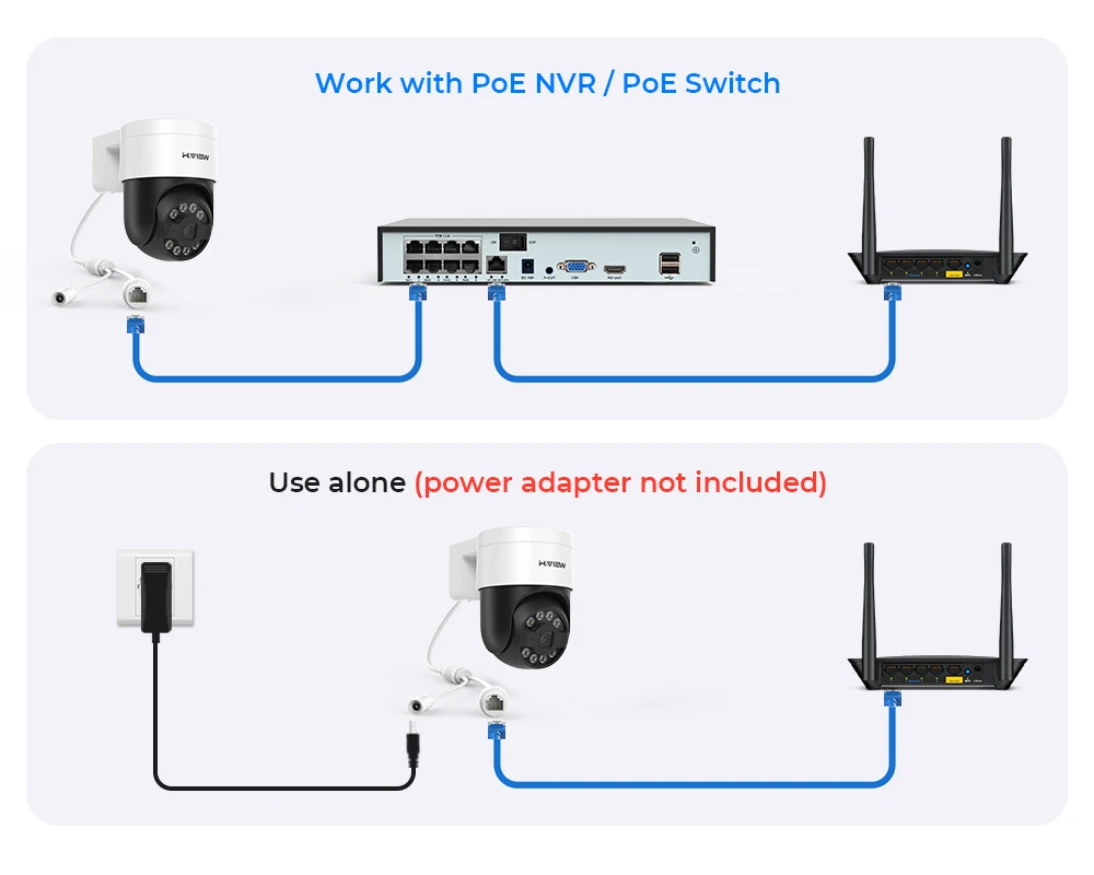 H.View 5Mp 8Mp 4K IP Camera PoE AI Face Detection CCTV Security Cameras H.265 Outdoor Audio Video Surveillance ONVIF Xmeye