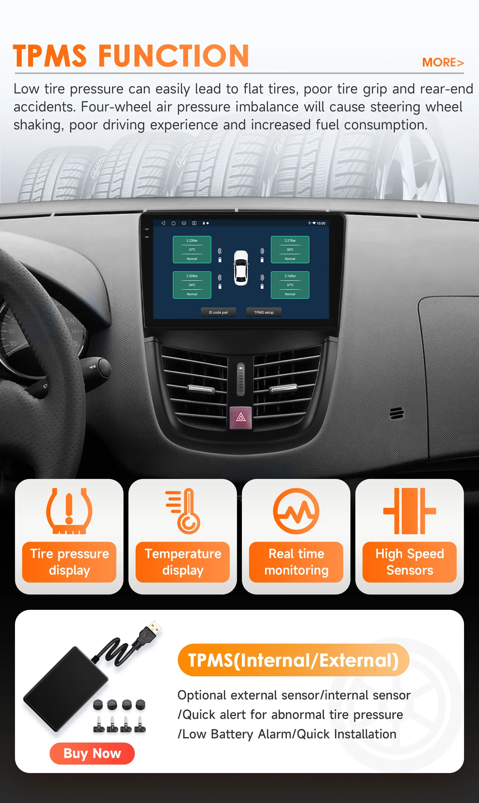 9" Hizpo 2Din Andoird14 Car Radio for Peugeot 207CC 2006 - 2015 Snapdragon 6115 GPS RDS DSP 4G BT Auto CarPlay 360° Camera