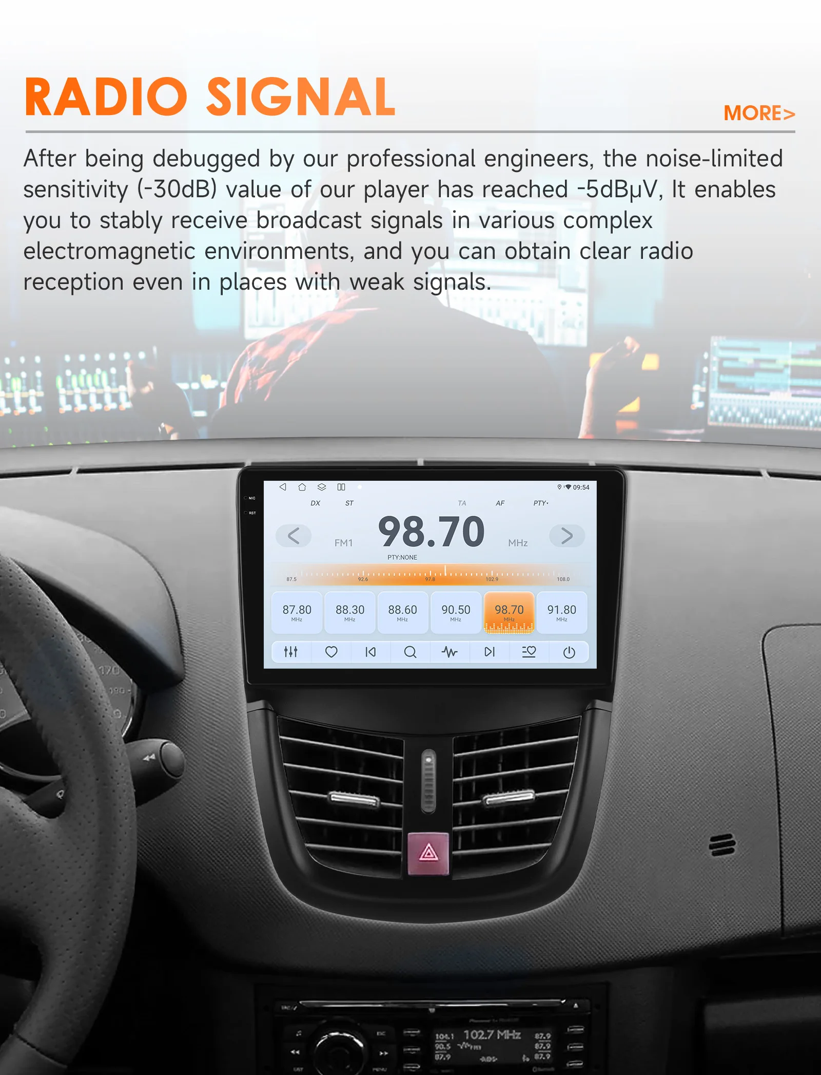 9" Hizpo 2Din Andoird14 Car Radio for Peugeot 207CC 2006 - 2015 Snapdragon 6115 GPS RDS DSP 4G BT Auto CarPlay 360° Camera