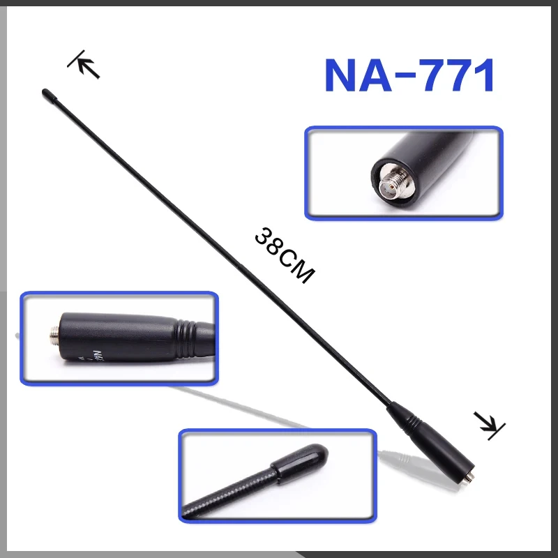 NA 771 Antenna Nagoya Gain Antenna VHF/UHF SMA Female For Baofeng UV-21 Pro V2 UV-18 Pro Max UV-5RH Quansheng UV-K5 UV-K6 Radio