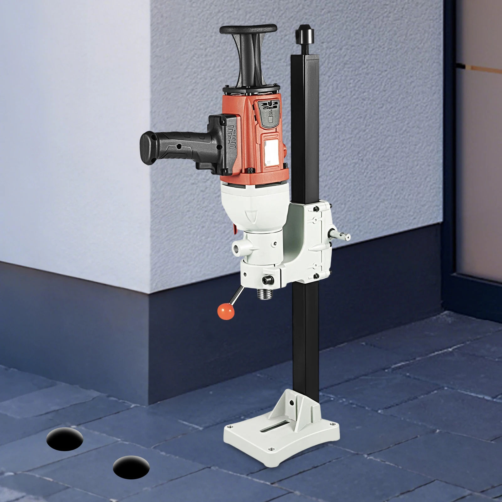 2200W Wet Diamond Concrete Core Drilling Pure Copper Motor Machine and Stand Press Drilling Rig Handhold Mashine 1200RPM