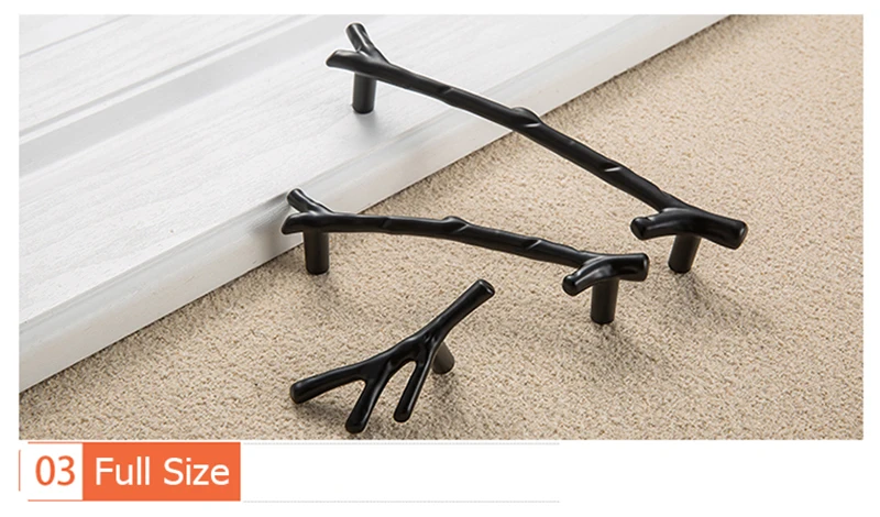 KAK 10pcs Tree Branch Furniture Handle 96mm 128mm Black Silver Bronze Kitchen Cabinet Handles Drawer Knobs Door Pulls Hardware