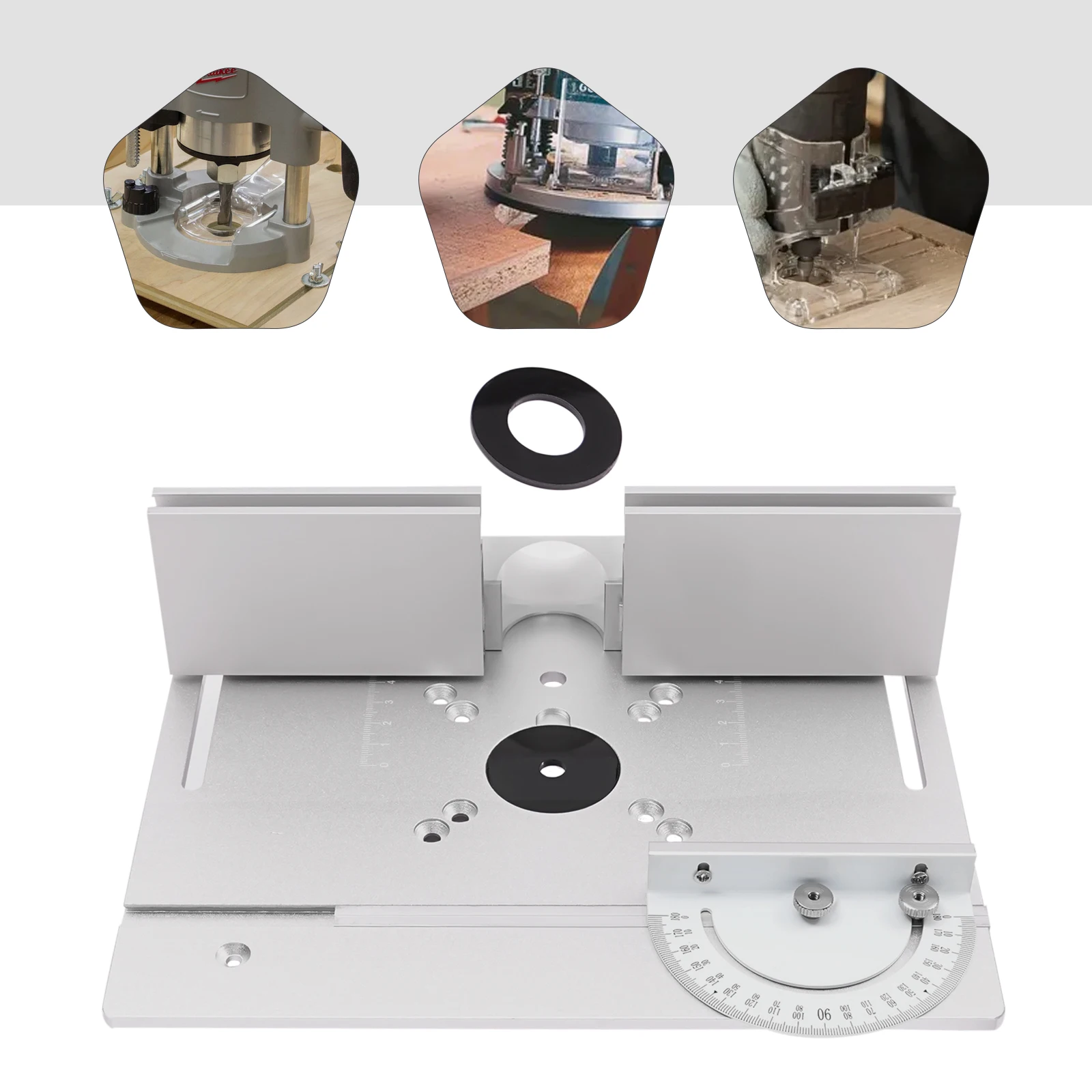 Rust-Proof Trimming Tools Router Table Insert Plate Woodworking Engraving Machine Flip Plate Easy to Clean DIY Tool