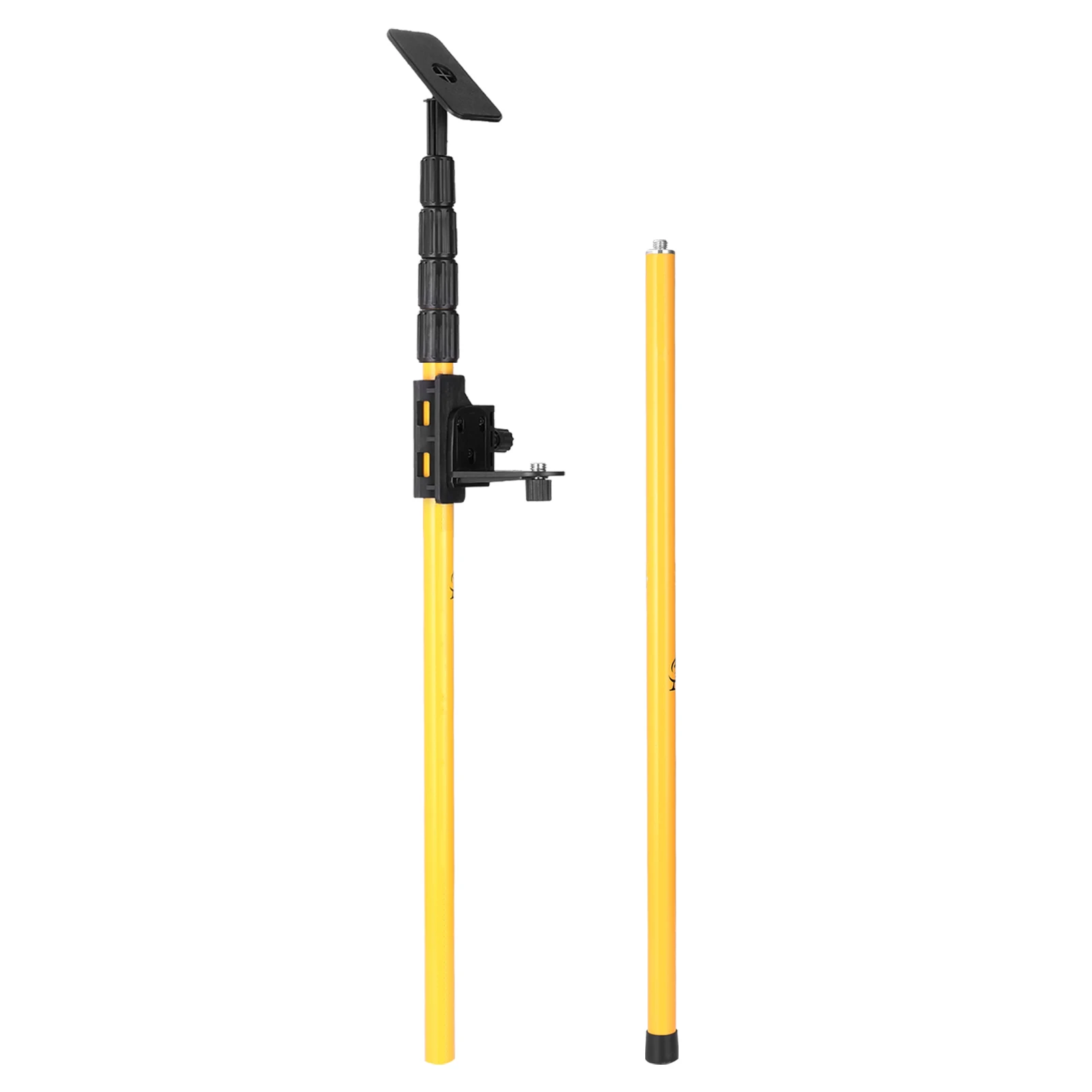 Telescopic Rod for Line Leveler Aluminum Alloy Adjustable Lift Extend Bracket Holder for 1/4''and 5/8'' Laser Level