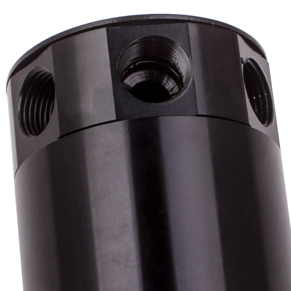 Universal 3 Port Oil Catch Can Reservoir Air-Oil Separator Racing Baffled Alloy