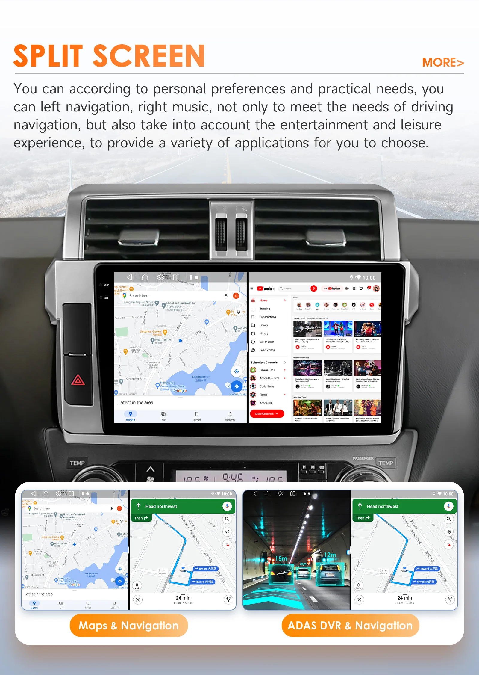 Hizpo 2 din Android 14 AutoradiogramFor Toyota Land Cruiser Prado 150 2013-2017 Car Radio Multimedia Navigation CarPlay Stereo 6115