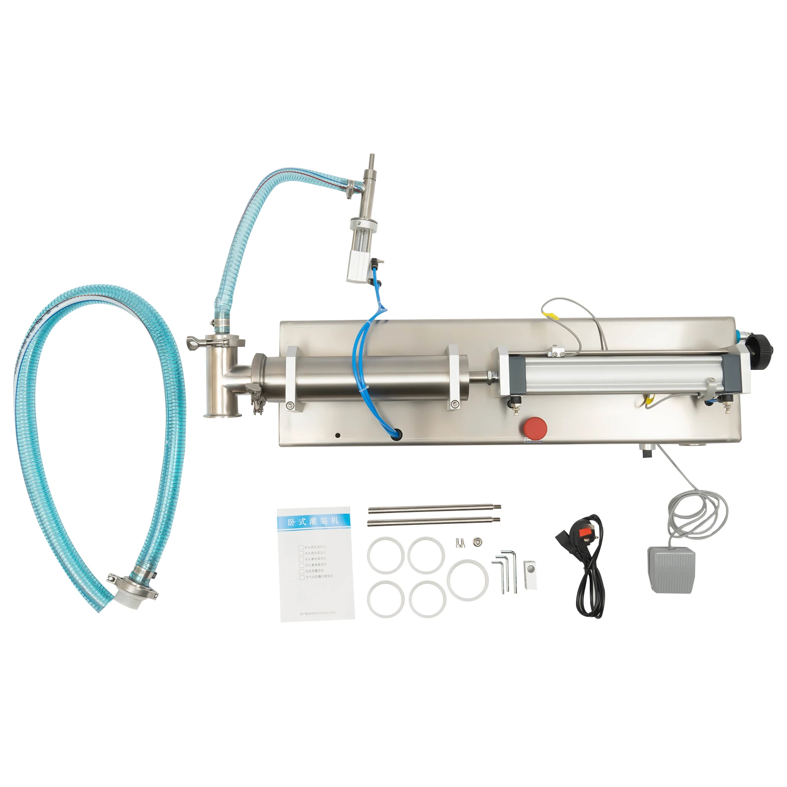 100-1000ML Automatic Self-priming Pneumatic Liquid Filler Filling Machine 304 Stainless Steel for Honey Cream Cosmetics Paste