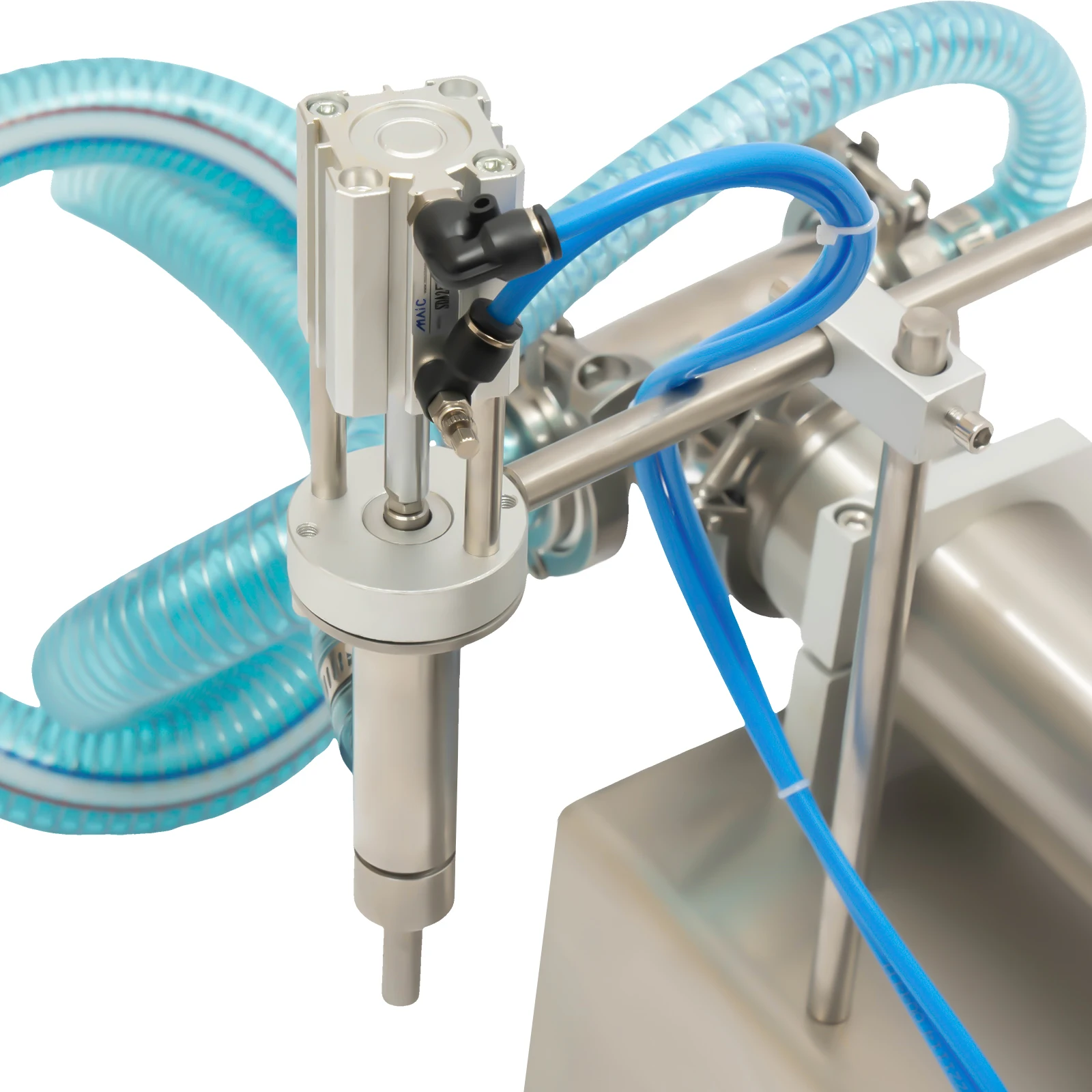 100-1000ML Automatic Self-priming Pneumatic Liquid Filler Filling Machine 304 Stainless Steel for Honey Cream Cosmetics Paste