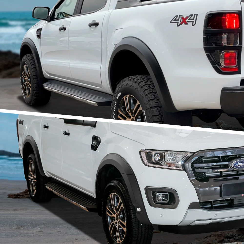 4 Inch Slim Fender Flares Kits Fit For Ford Ranger 2015-2018,2019-2022 T7 T8 MK2 MK3 PX2 PX3 Wheel Arch Protection 4X4 Car Parts