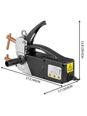 SucceBuy 230V/400V Portable Electric Spot Welder 2.0+2.0mm Plastic Welding Machine 25A 120mm Strap Hand Grip Spot Welding Gun
