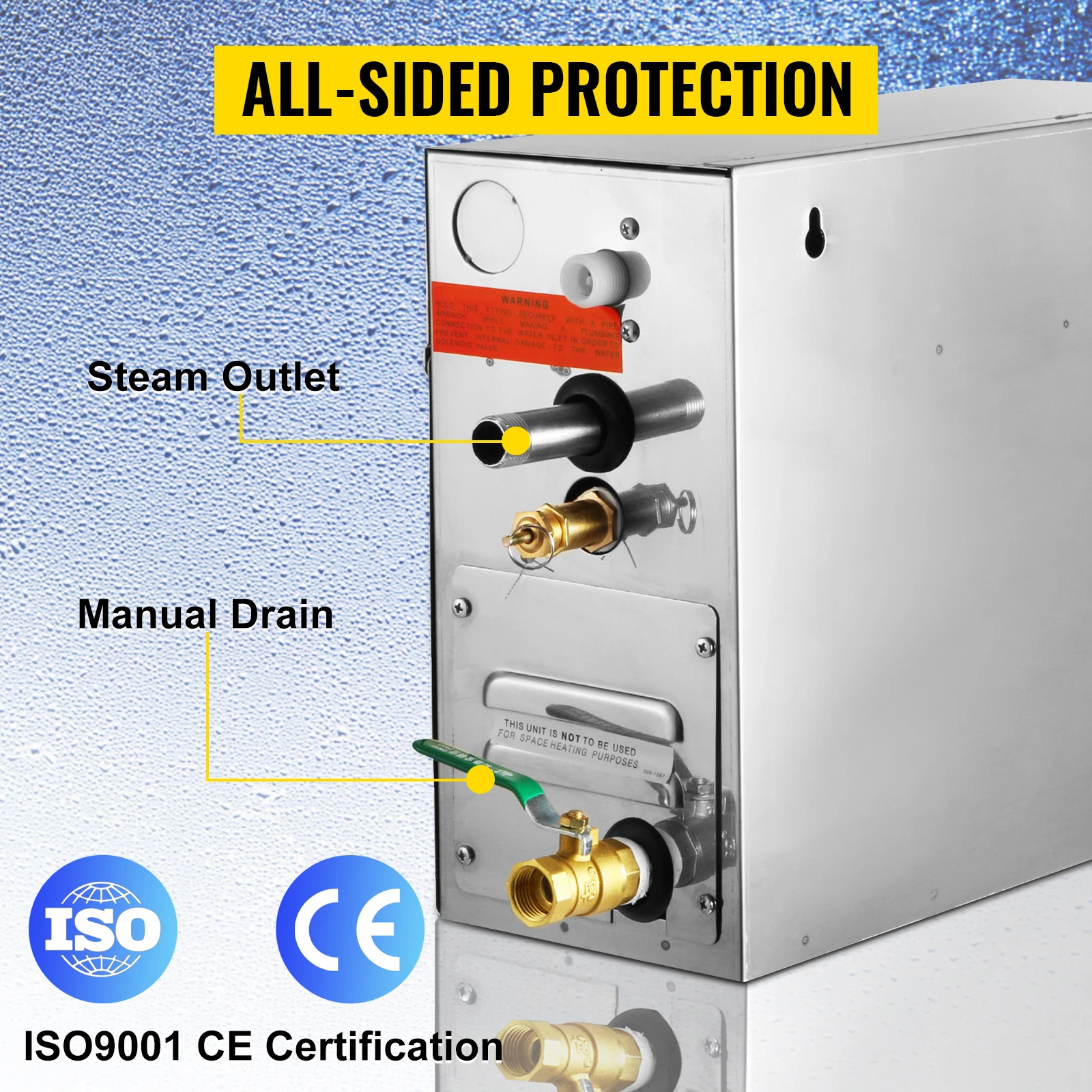 SucceBuy 4/6KW Steam Generator Steam Generator for SPA Room Digital Display Steam Generator Sauna Steam Generator for Home