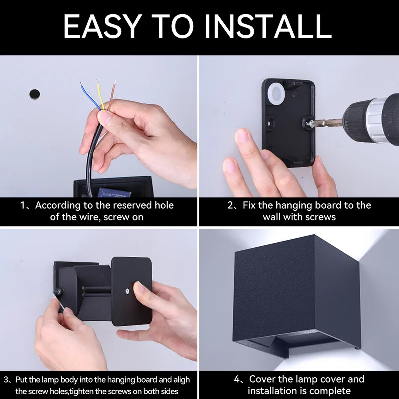 LED Wall Light External Stairs Interior House Wall Outdoor Waterproof Bedroom Living Room Lamp Fixture Decorative Home Wall Led