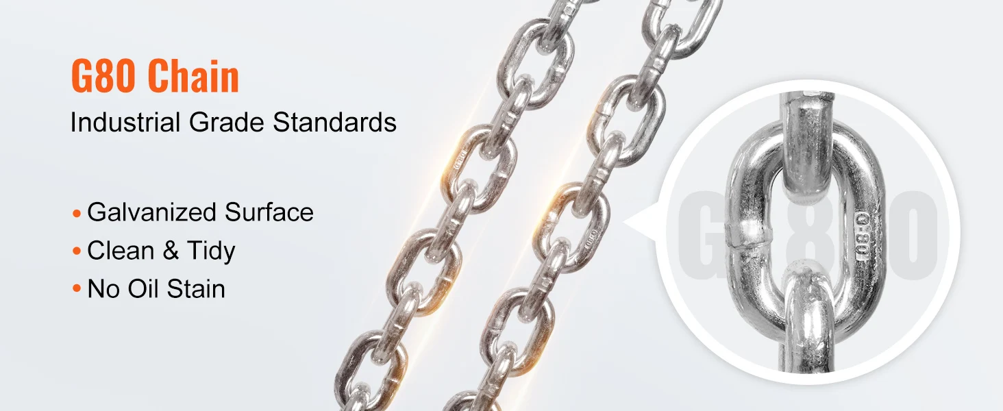 SucceBuy 0.25/0.5T Manual Lever Chain Hoist 5/10ft Come Along Chain with G80 Galvanized Steel & Double-Pawl Brake for Garage