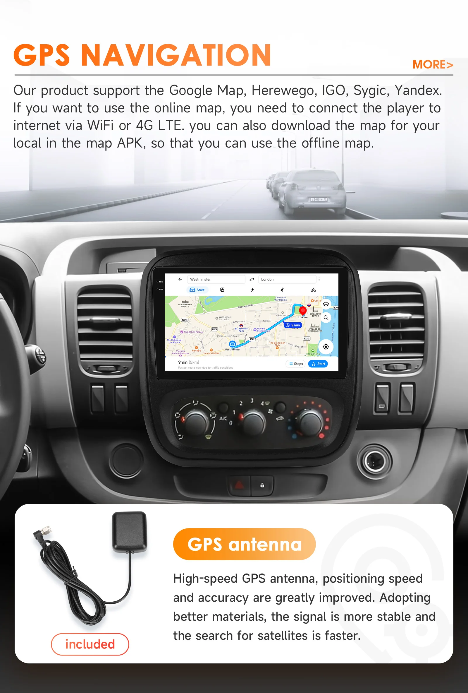 Hizpo Car Radio For Renault Trafic 3 2014- 2021 Opel Vivaro B 2014 - 2018 Autoradio CarPlay Android Auto Intelligent Systems 4G