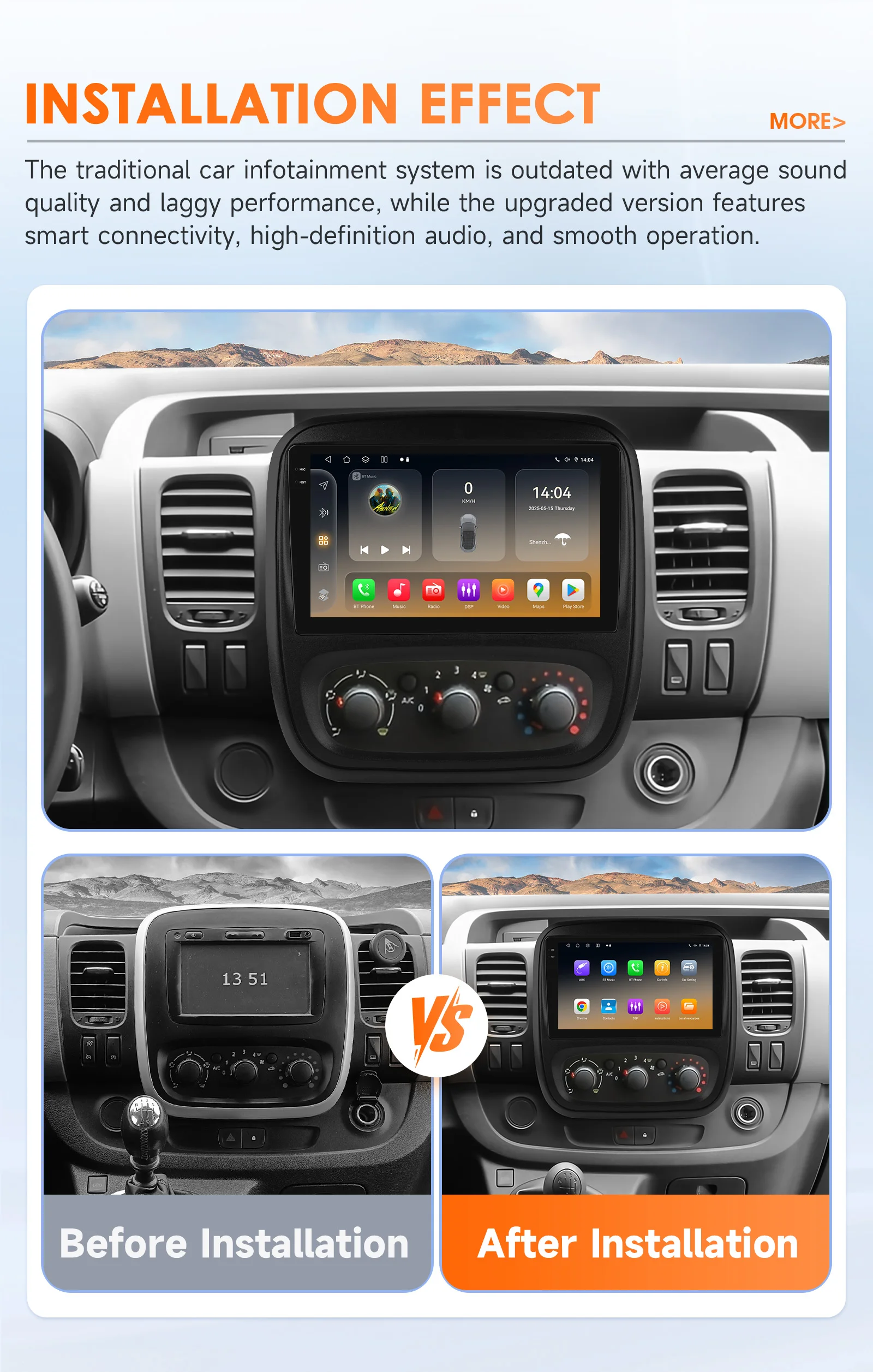 Hizpo Car Radio For Renault Trafic 3 2014- 2021 Opel Vivaro B 2014 - 2018 Autoradio CarPlay Android Auto Intelligent Systems 4G