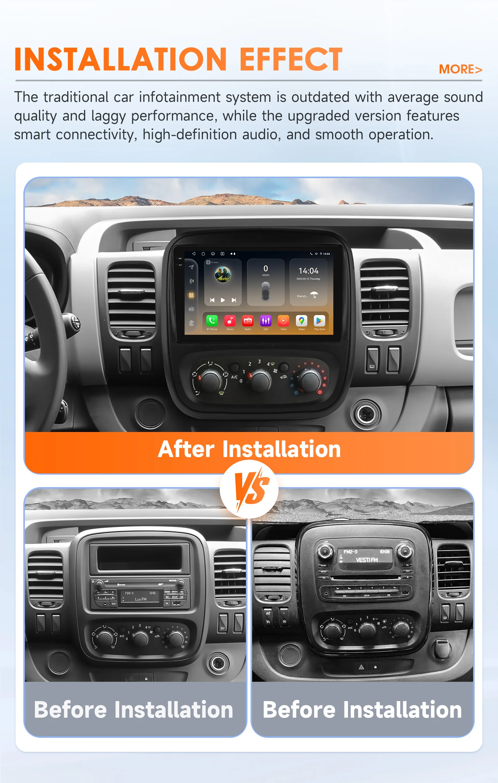 Hizpo Car Radio For Renault Trafic 3 2014- 2021 Opel Vivaro B 2014 - 2018 Autoradio CarPlay Android Auto Intelligent Systems 4G