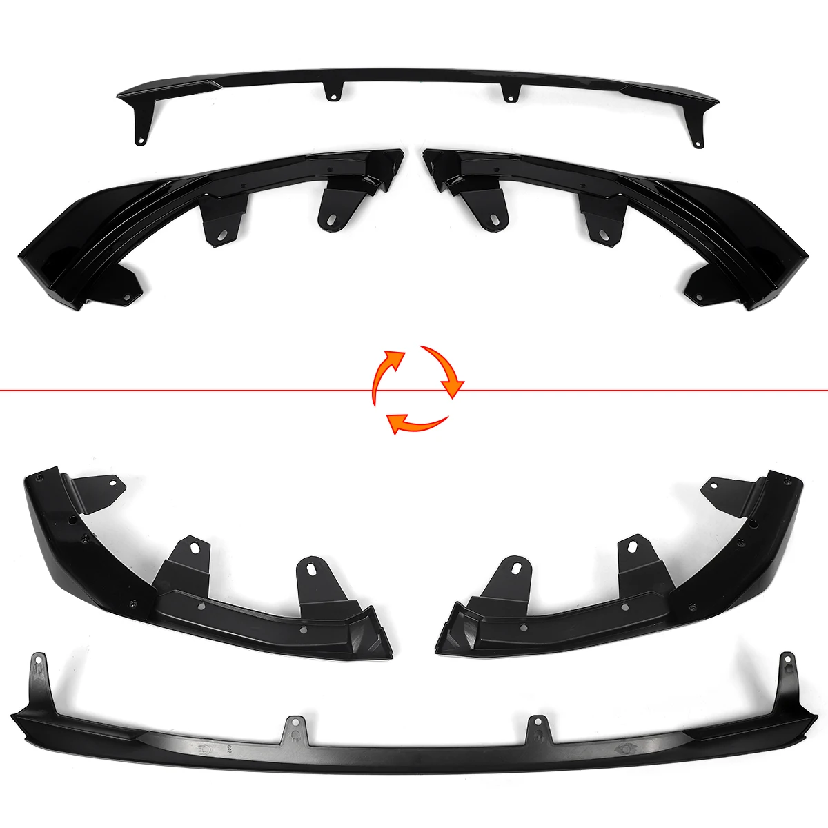 For BMW G42 230i M240i M Sport 2022-2024 Front Bumper Splitter Lip Gloss Black