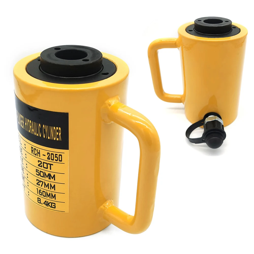 20T Hub Hollow Cylinder Hydraulic Cylinder Hollow Piston Travel Jack Hollow Single Acting Hydraulic Ram Cylinder Single Acting