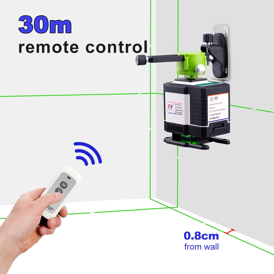 KaiTian Level Laser 360 Professional Green 3D 12 Lines Nivel Cross Horizontal Vertical Electronic Automatic Laser Level Receiver