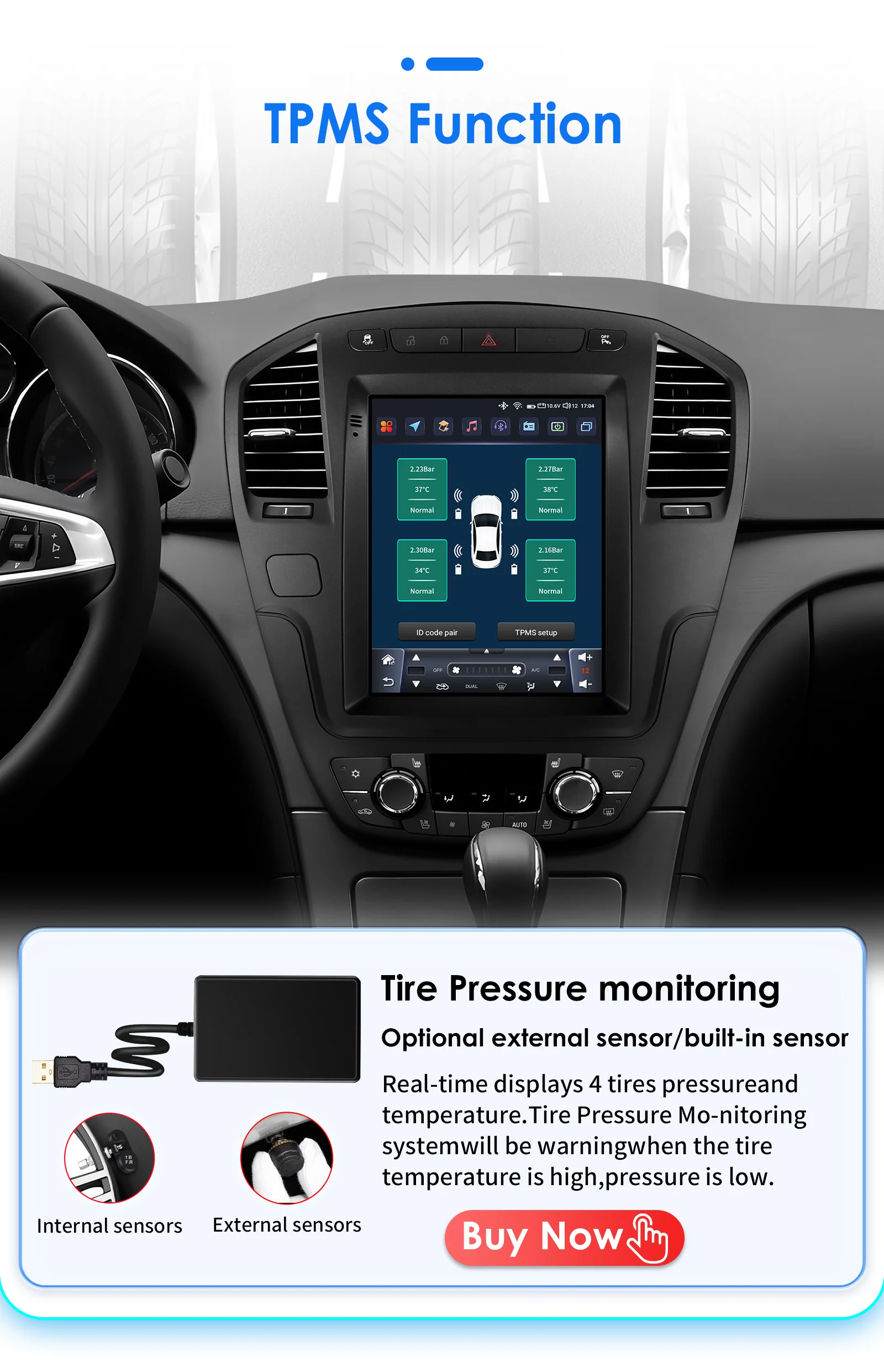 Hizpo 9.7" For Tesla Style Car Radio For Buick Regal Opel Insignia 2009 - 2013 Wireless CarPlay Android Auto No 2 din 2din DVD