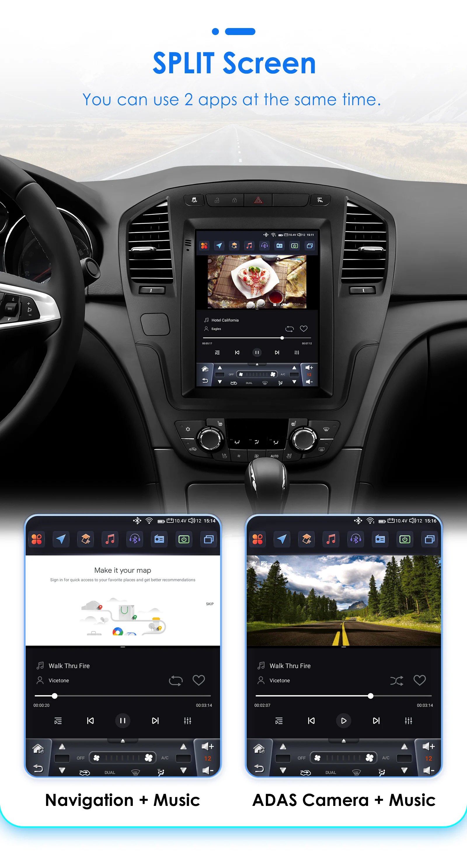 Hizpo 9.7" For Tesla Style Car Radio For Buick Regal Opel Insignia 2009 - 2013 Wireless CarPlay Android Auto No 2 din 2din DVD