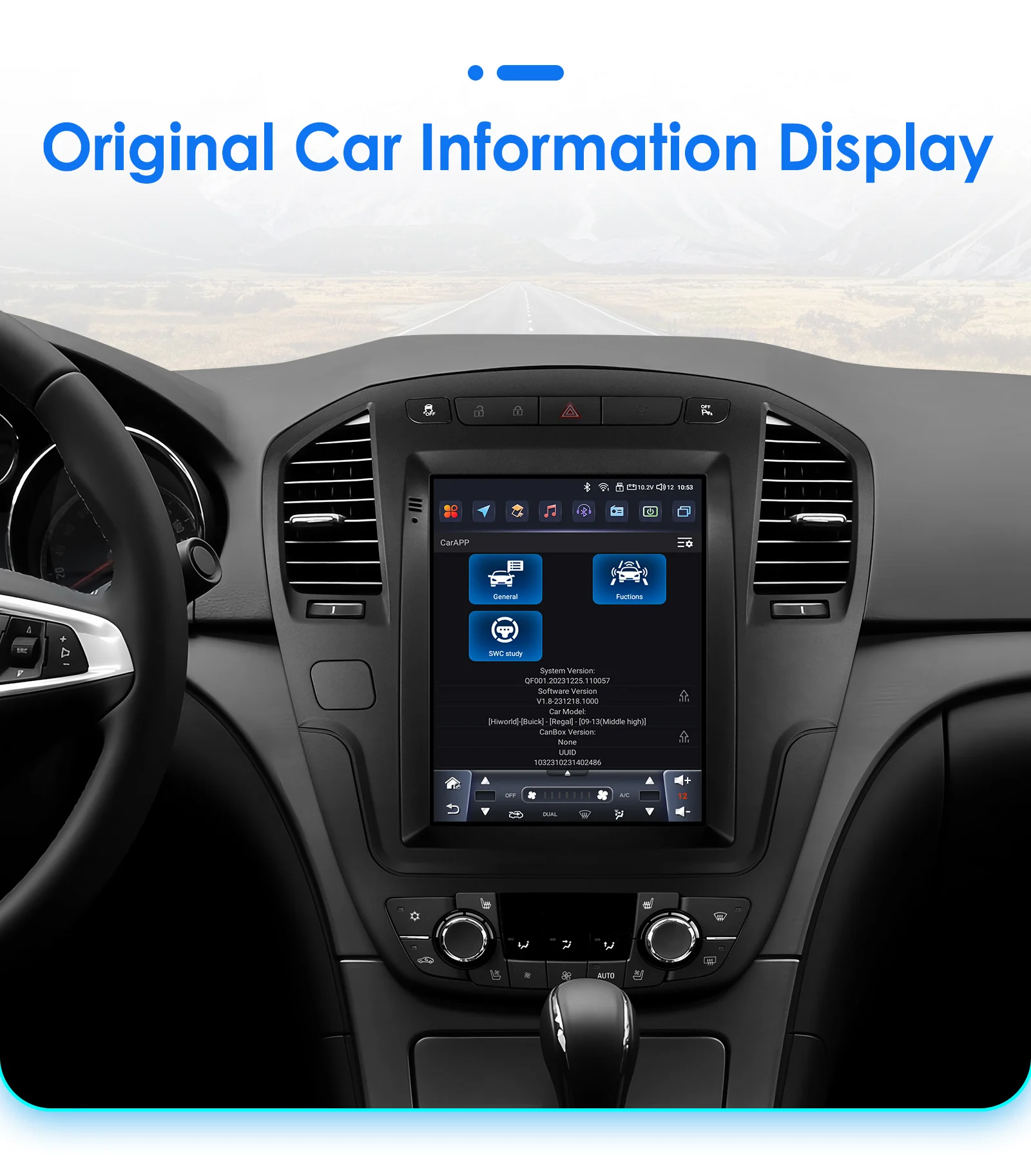 Hizpo 9.7" For Tesla Style Car Radio For Buick Regal Opel Insignia 2009 - 2013 Wireless CarPlay Android Auto No 2 din 2din DVD