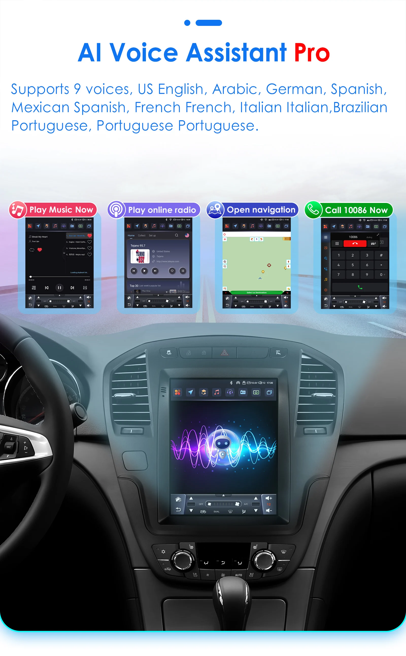 Hizpo 9.7" For Tesla Style Car Radio For Buick Regal Opel Insignia 2009 - 2013 Wireless CarPlay Android Auto No 2 din 2din DVD