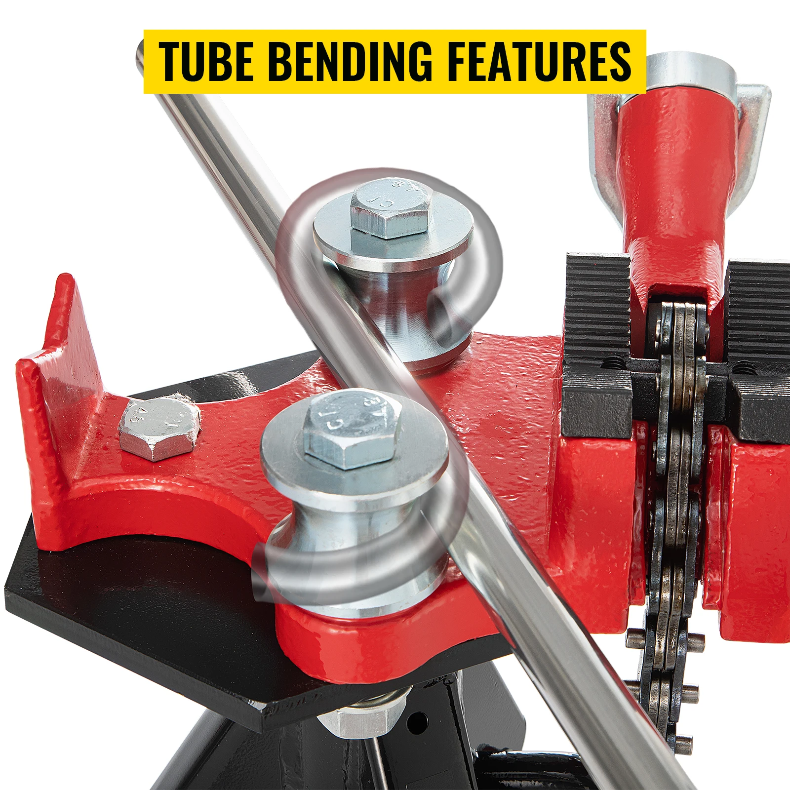 SucceBuy Steel Tripod Pipe Chain Vise 1/8-5in Capacity Foldable Legs Tri-Stand Bench Vice for Fixing Support Bending Metal Pipes