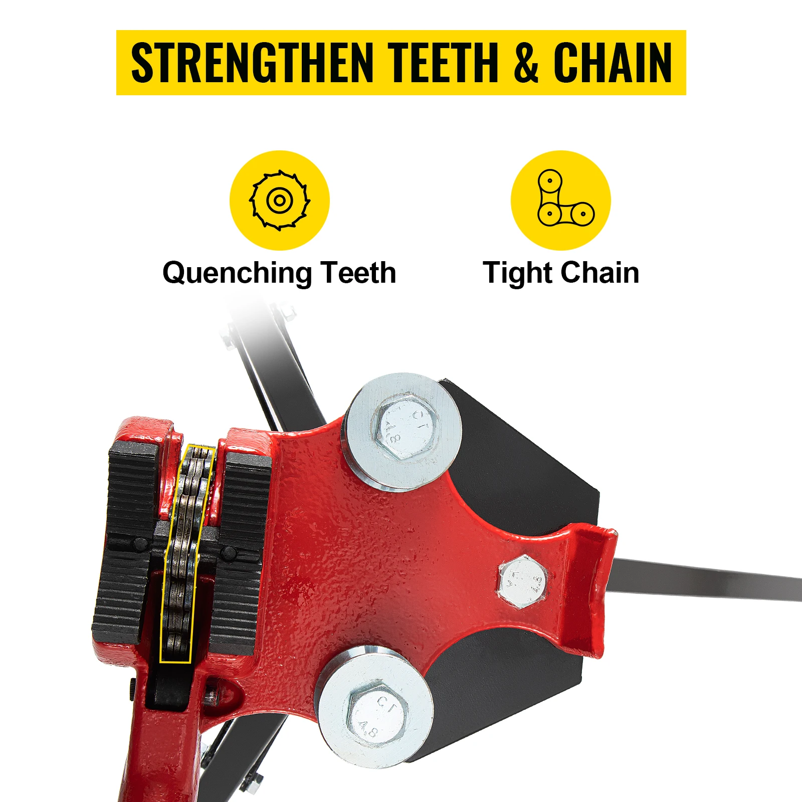SucceBuy Steel Tripod Pipe Chain Vise 1/8-5in Capacity Foldable Legs Tri-Stand Bench Vice for Fixing Support Bending Metal Pipes