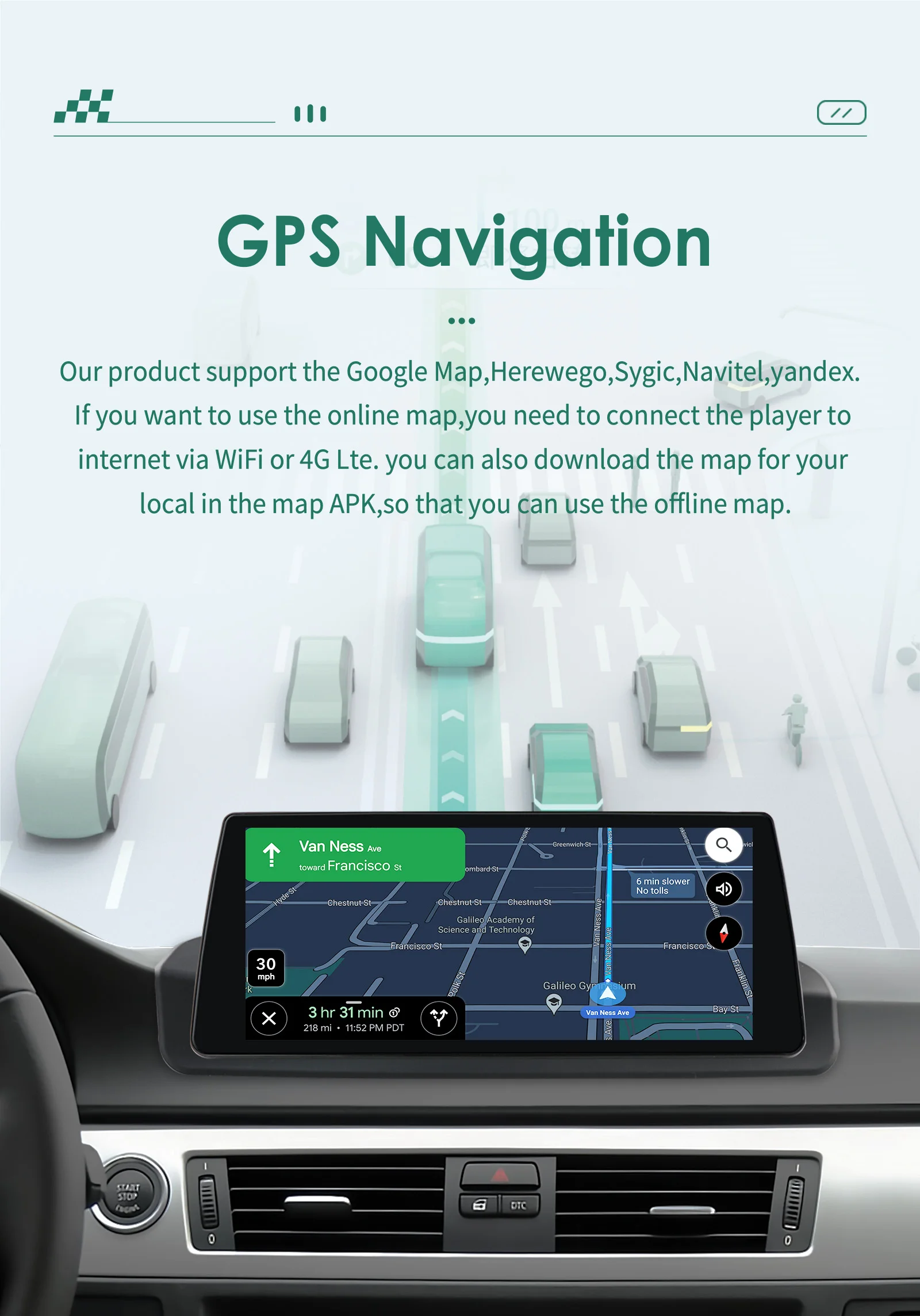 Hizpo 10.25-inch Android Car Radio for BMW 3 Series E90 2005 - 2012 Intelligence System CarPlay RDS DSP GPS Navi QLED Screen