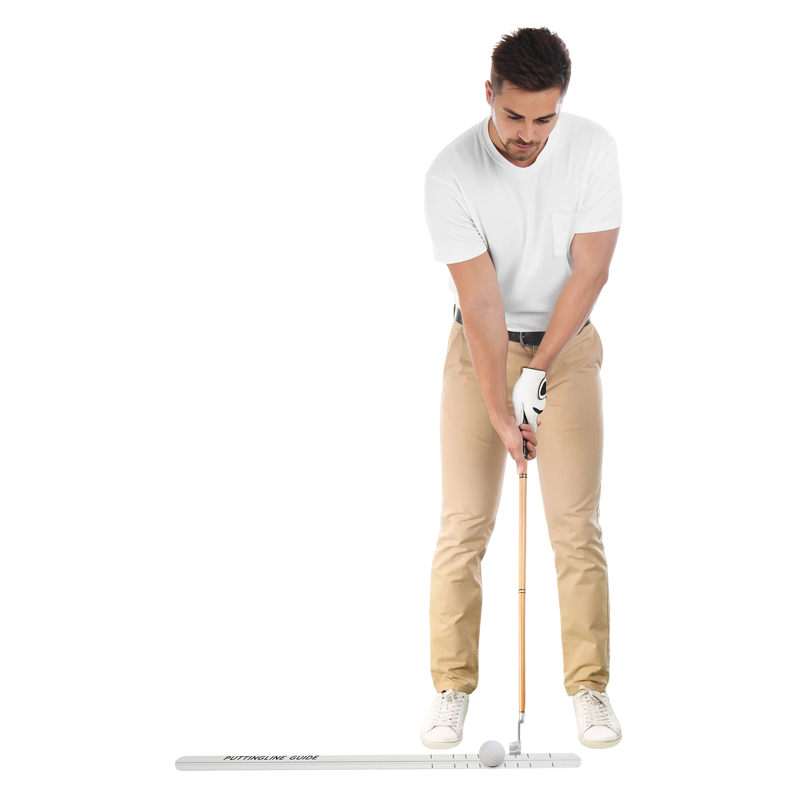 90.5 X 4cm Golf Putting Alignment Rail Premium Aluminum Alloy Golf Training Aids for Indoors Outdoors Office and Home