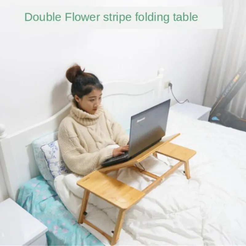 Home Folding Laptop Desk for Bed & Sofa Laptop Bed Tray Table Desk Portable Lap Desk for Study and Reading Bed Top Tray Table