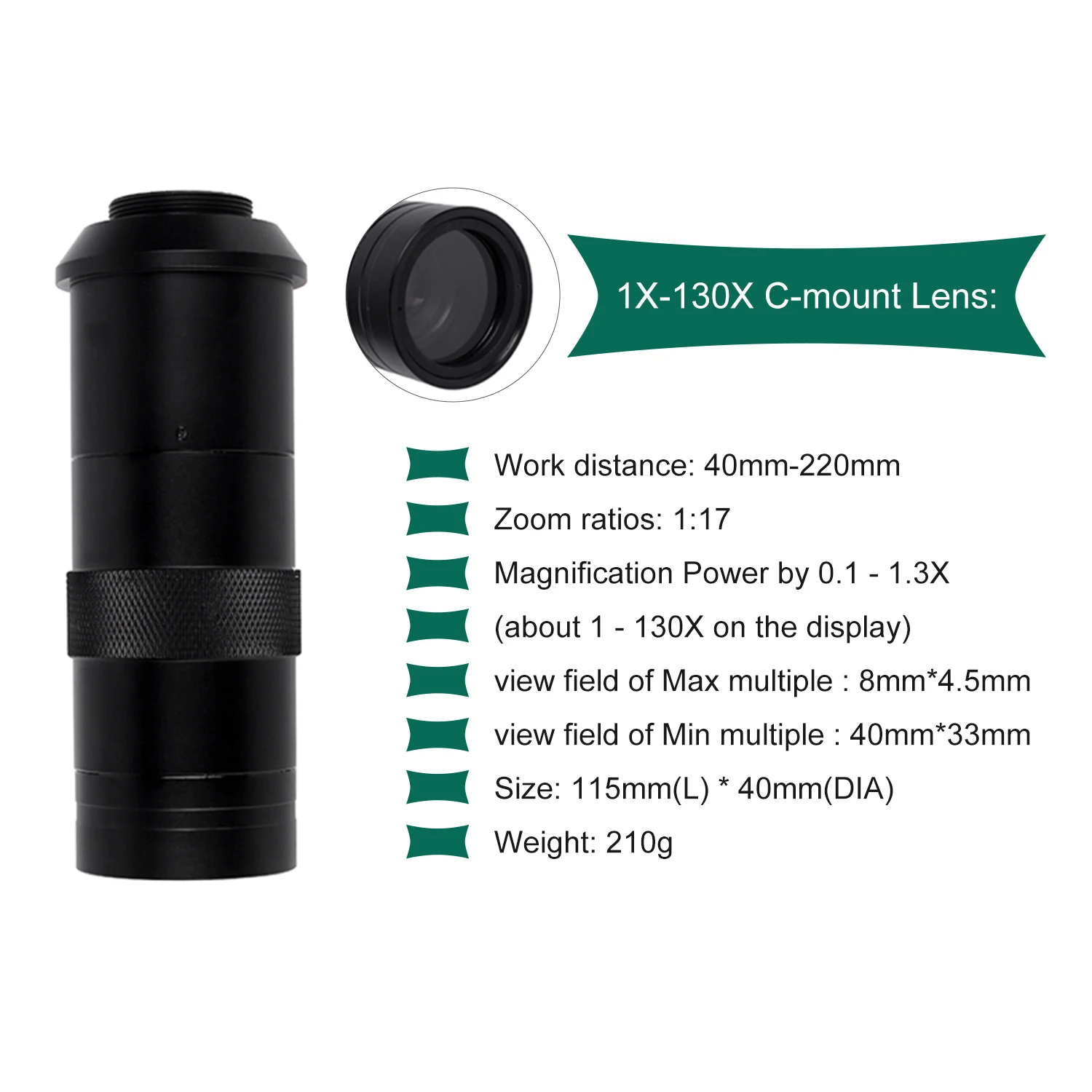 YIZHAN 2K Soldering Microscope HDMI USB 130X C-Mount Lens 38MP Video Take Photos Measurement For PCB Repair Thickened Metal Base