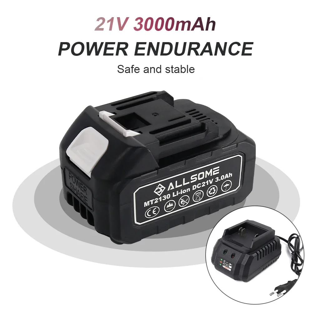 Allsome Brushless 18V 1/4 Hex Impact Driver, Includes 3.0Ah Lithium Battery and Charger