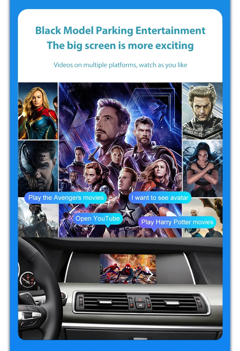 Wireless CarPlay For BMW Series 5 7 F10 F11 F07 GT F01 F02 F03 F04 CIC CCC NBT EVO Android Mirror Link AirPlay CarPlay Function