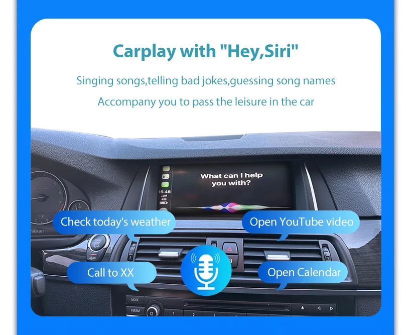 Wireless CarPlay For BMW Series 5 7 F10 F11 F07 GT F01 F02 F03 F04 CIC CCC NBT EVO Android Mirror Link AirPlay CarPlay Function