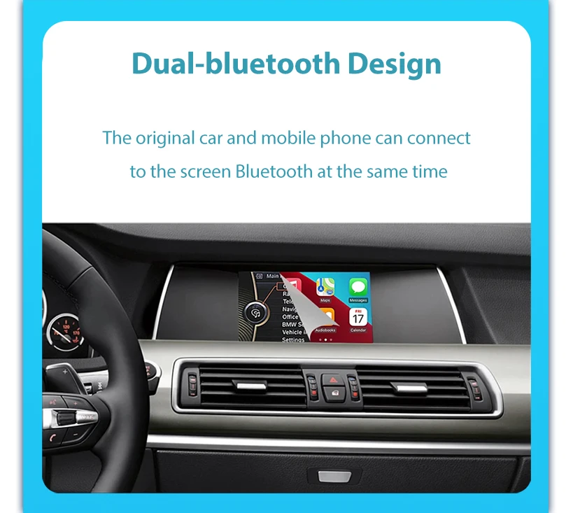 Wireless CarPlay For BMW Series 5 7 F10 F11 F07 GT F01 F02 F03 F04 CIC CCC NBT EVO Android Mirror Link AirPlay CarPlay Function