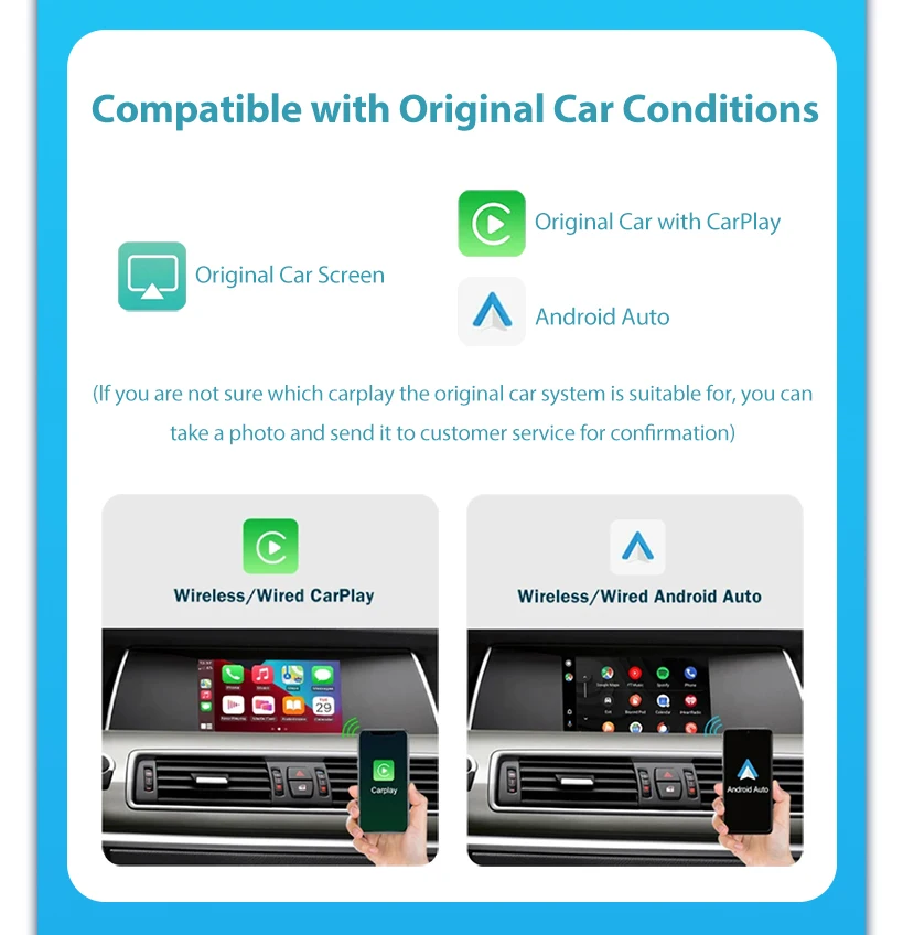 Wireless CarPlay For BMW Series 5 7 F10 F11 F07 GT F01 F02 F03 F04 CIC CCC NBT EVO Android Mirror Link AirPlay CarPlay Function