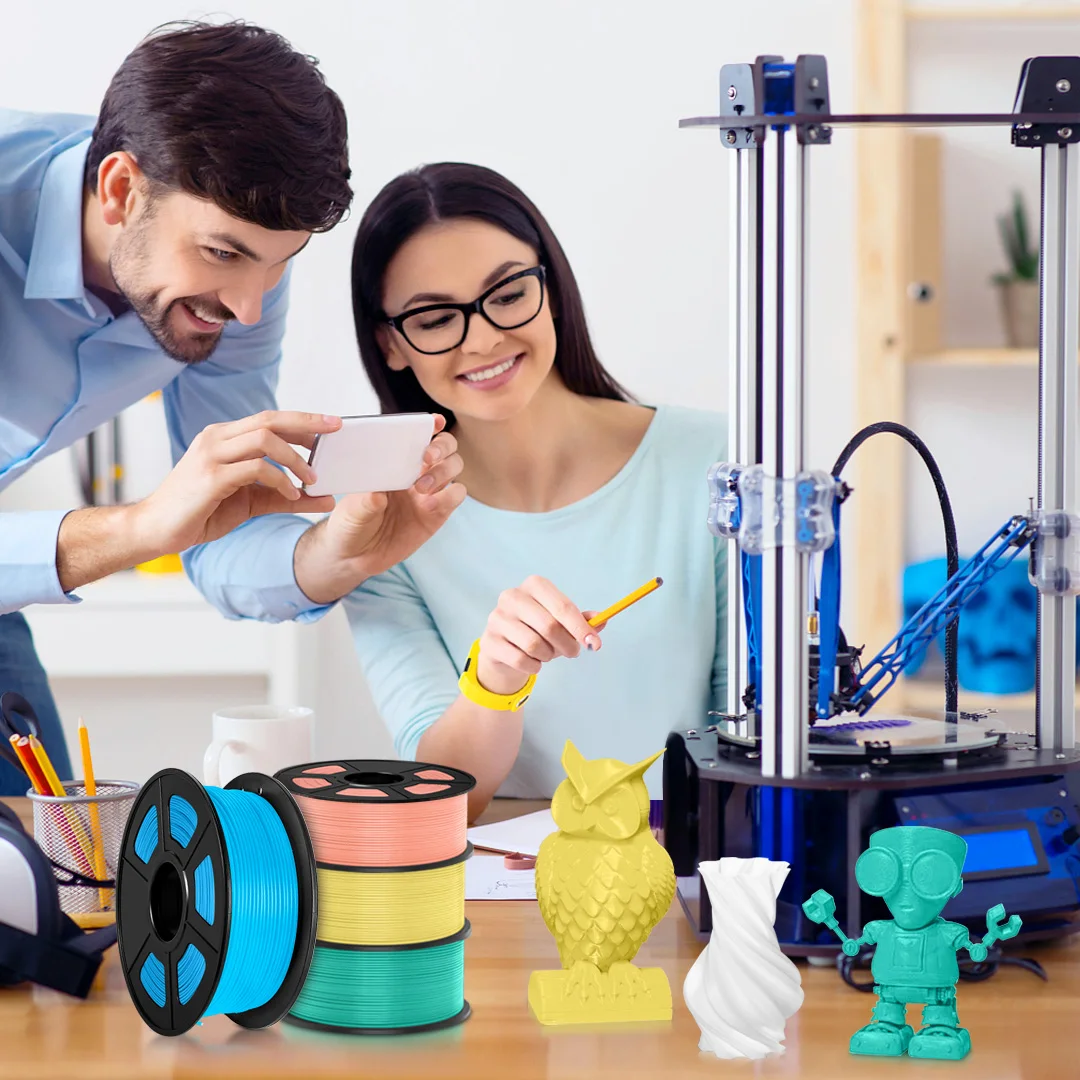 SUNLU PLA Meta Filament 2KG 8 Rolls 0.25kg/Roll 100% Filament Lines Up Neatly 3D Filament PLA Meta 3D Printing For Fast Printing