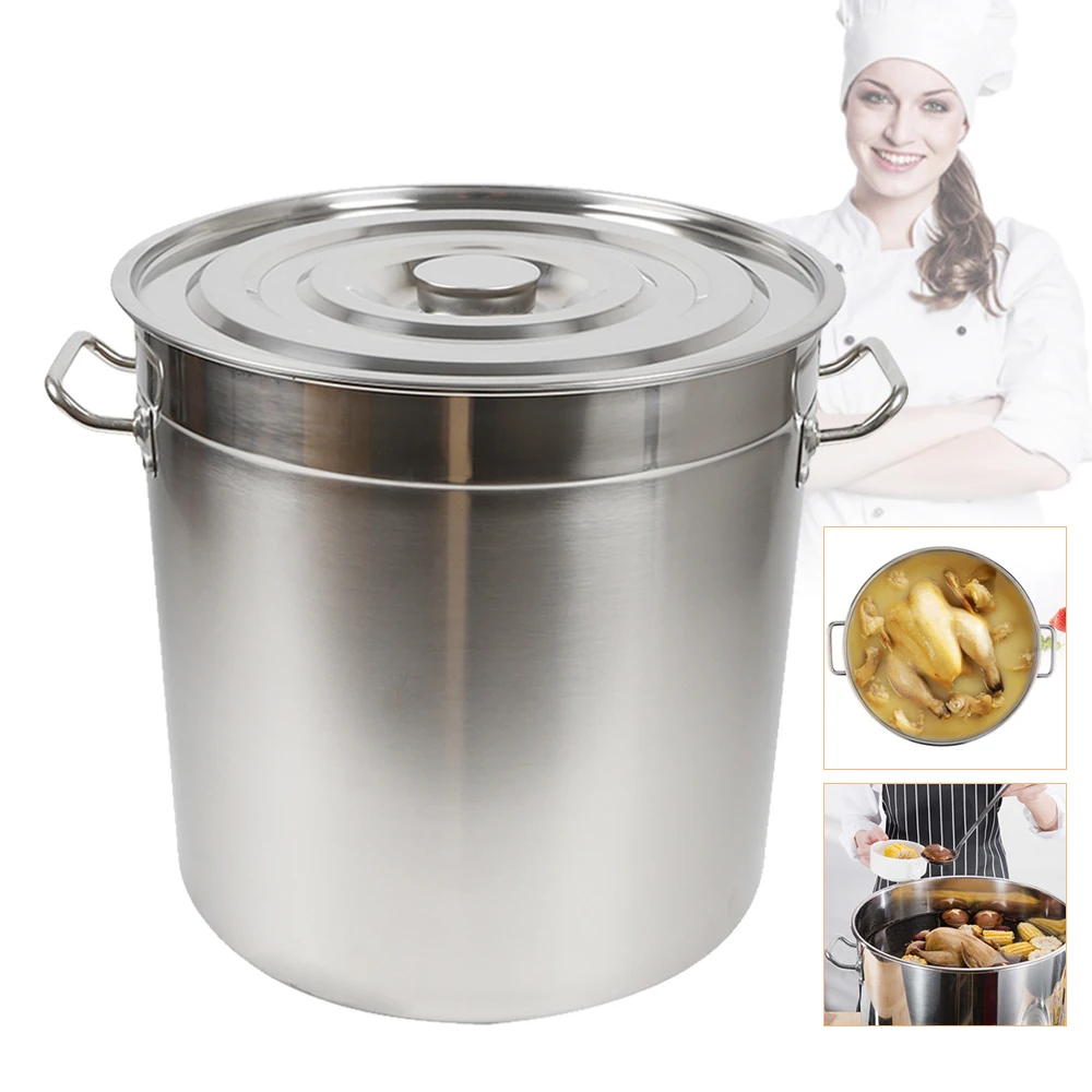 70L Universal Pot Soup Pot Buffet Restaurant Party Roast Cooking Pot With Stainless Steel Lid