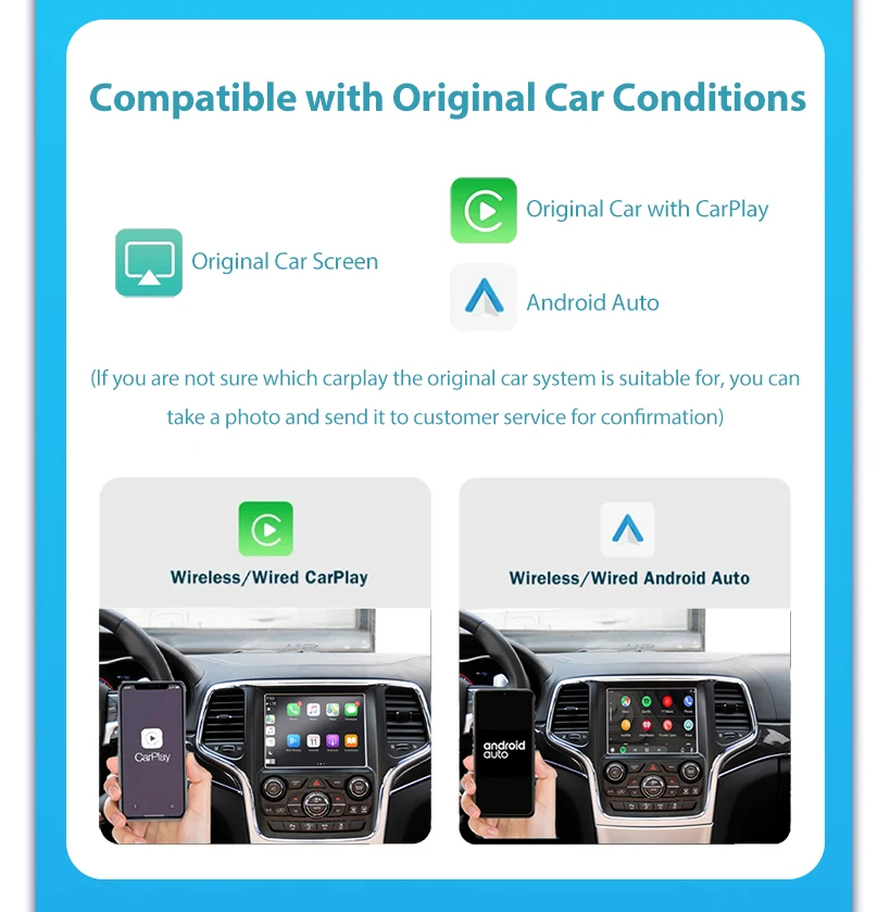 Wireless CarPlay For Jeep Grand Cheokee renegade Compass 2014-17 17-19 years AirPlay Android Mirror Link CarPlay Function