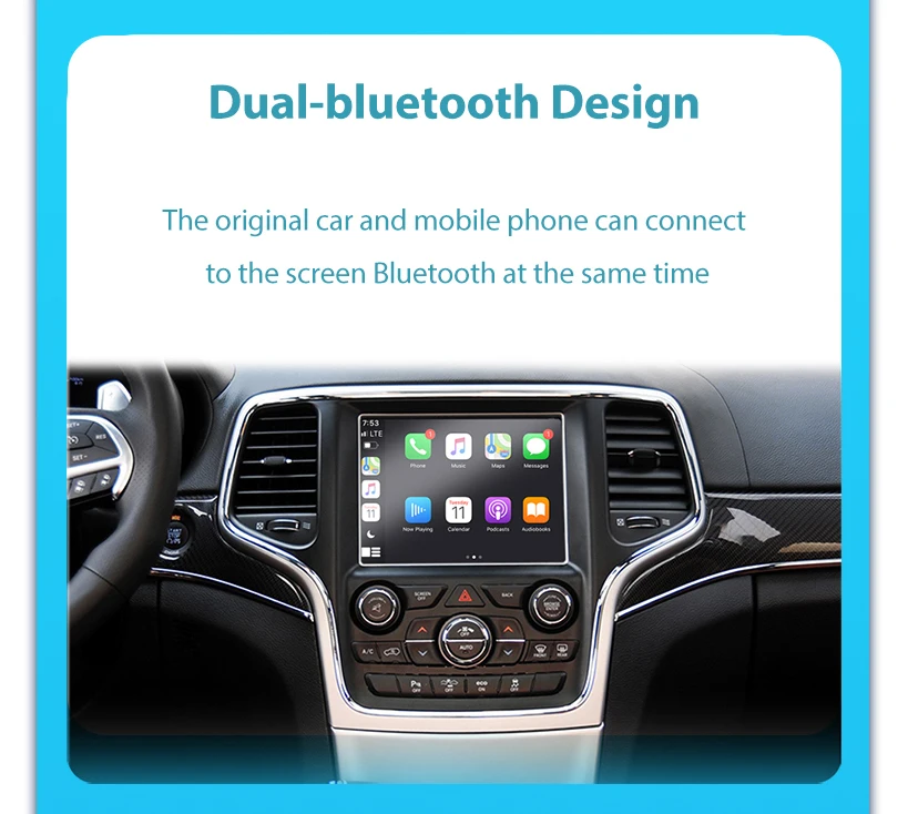 Wireless CarPlay For Jeep Grand Cheokee renegade Compass 2014-17 17-19 years AirPlay Android Mirror Link CarPlay Function