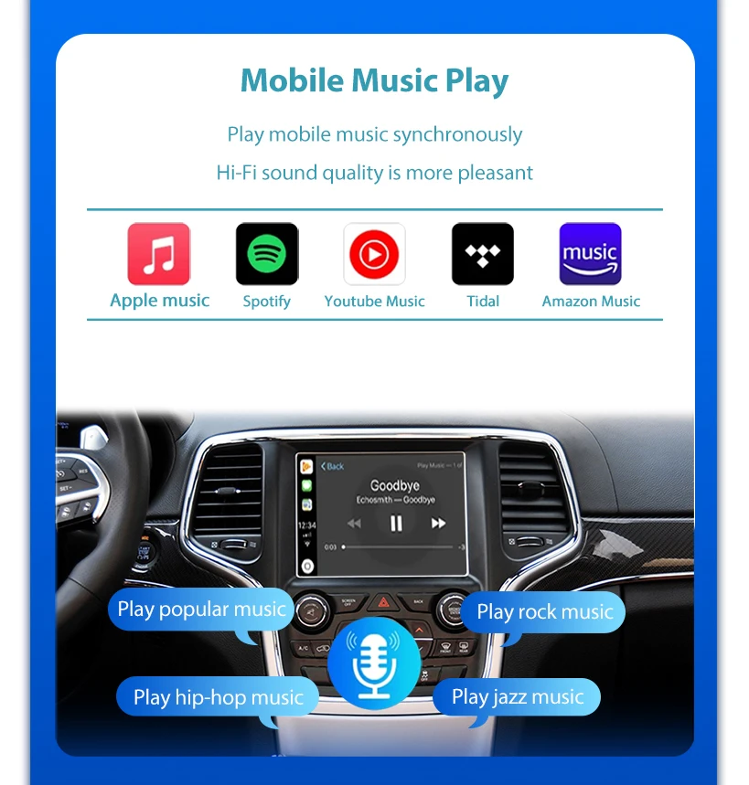 Wireless CarPlay For Jeep Grand Cheokee renegade Compass 2014-17 17-19 years AirPlay Android Mirror Link CarPlay Function