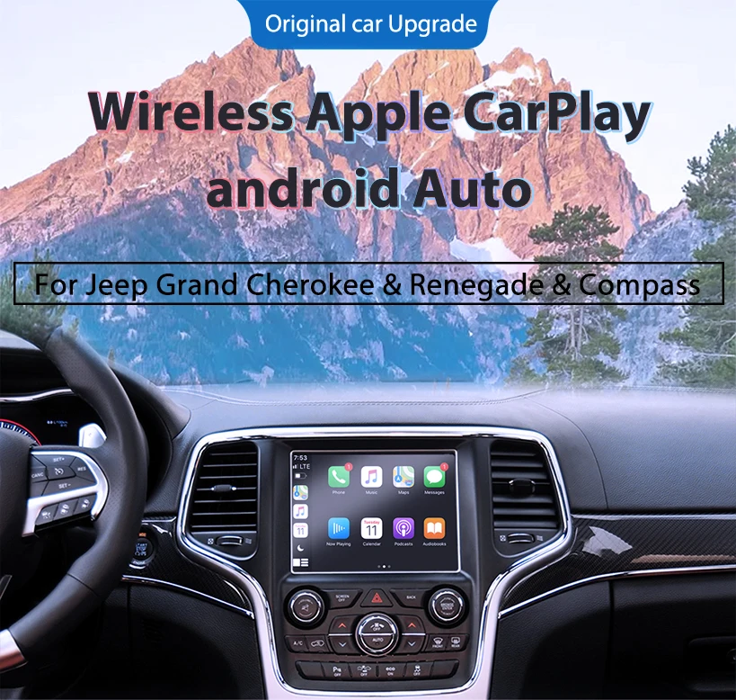 Wireless CarPlay For Jeep Grand Cheokee renegade Compass 2014-17 17-19 years AirPlay Android Mirror Link CarPlay Function